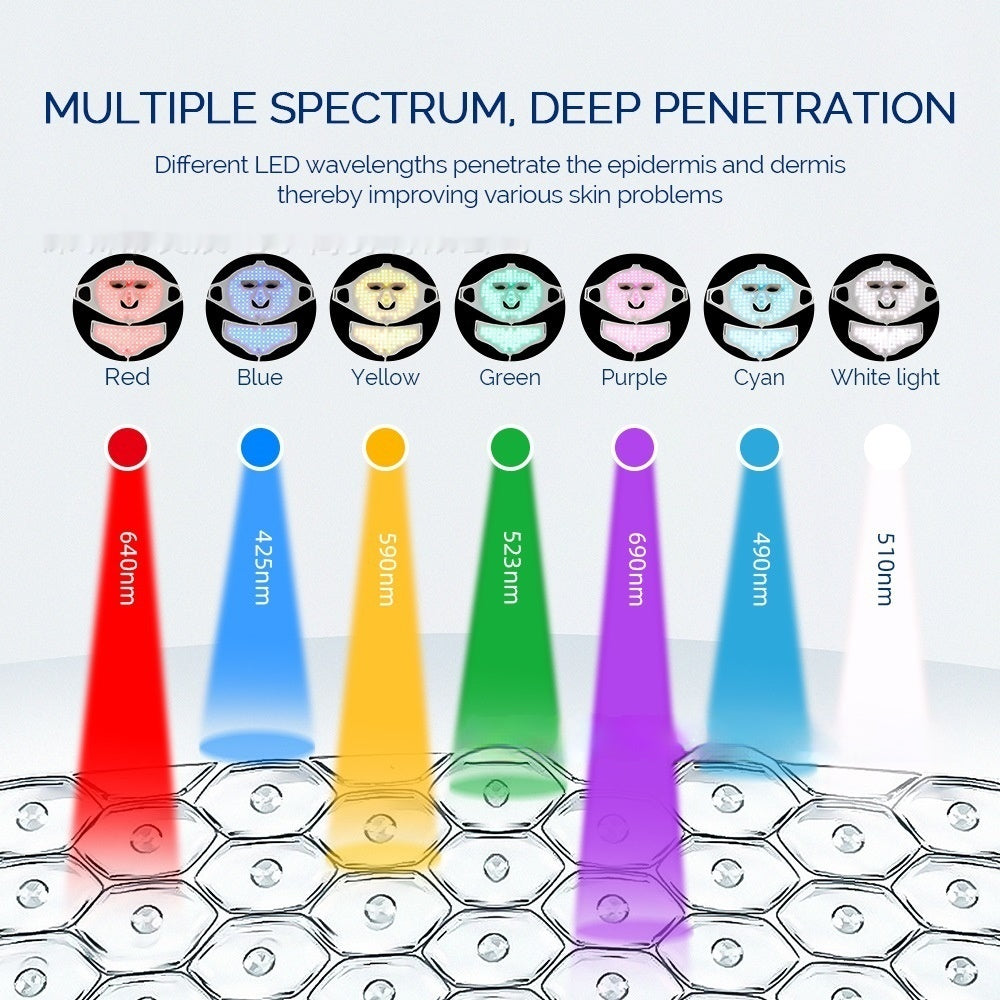 PureVivea™ GlowPro 7-Color LED Therapy Mask | Flexible Silicone Shield