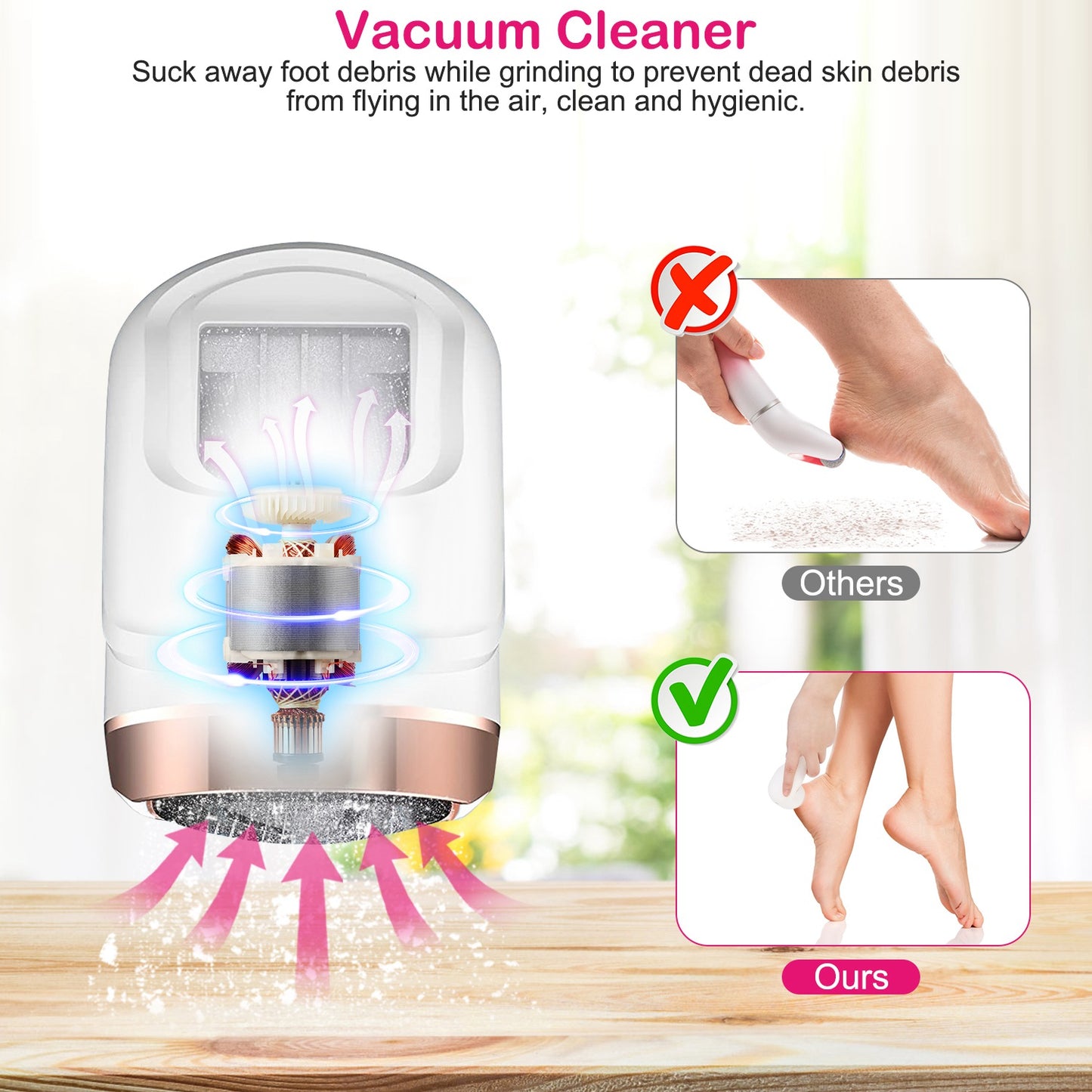 PureVivea™ Pro Vacuum Callus Remover | Mess-Free Electric Pedicure Tool