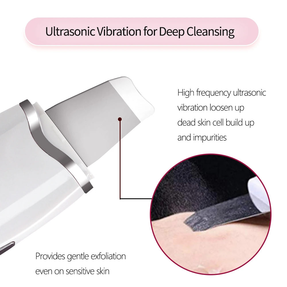 PureVivea™ Ultrasonic Skin Scrubber | Deep Pore Cleansing Spatula