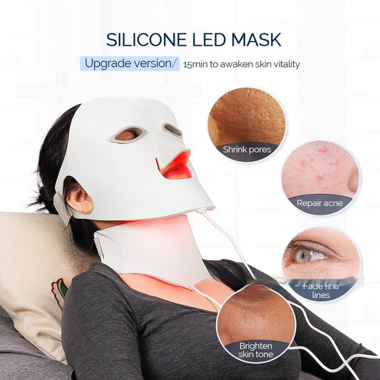 PureVivea™ GlowPro 7-Color LED Therapy Mask | Flexible Silicone Shield